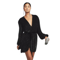 Gabrielle Sequin Robe Black