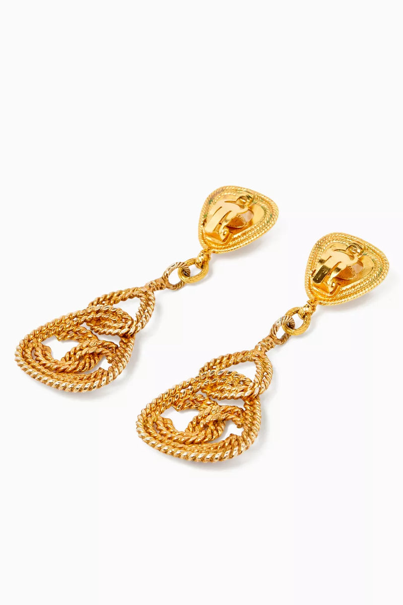 Chanel Vintage Studded Statement Earrings