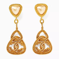 Chanel Vintage Studded Statement Earrings