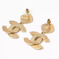 Chanel Vintage Quilted Earrings