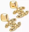 Chanel Vintage Quilted Earrings