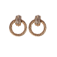 Christian Dior Vintage Circle Golden Earrings