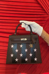 Hermès Kelly 28 So Black Stars and Stripes Epson Ruthenium Hardware