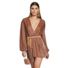 Gabrielle Sequin Robe Bronze