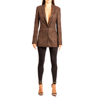 Vintage Checkered Brown Blazer