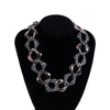 Yves Saint Laurent Vintage Silver Necklace With Blue Beads