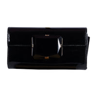 Vintage Clutch Bag In Black Patent Leather