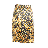 Leopard Silk Skirt