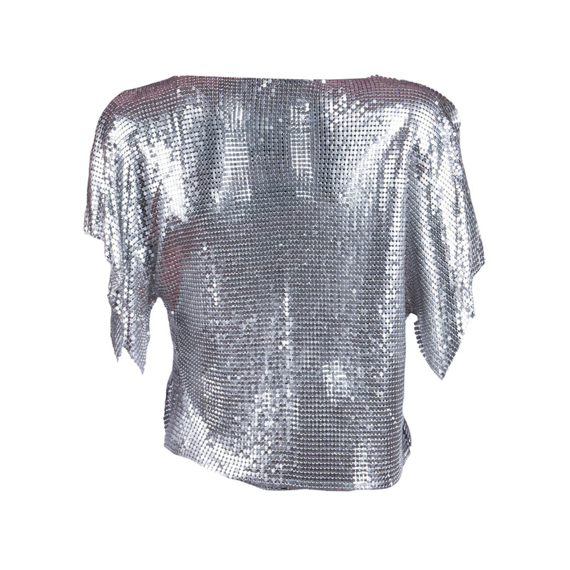 Ava V-Neck Top Silver