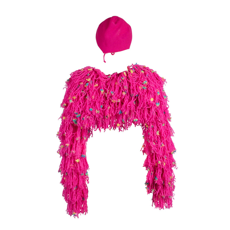 Mini Tricot Cardigan Fuchsia