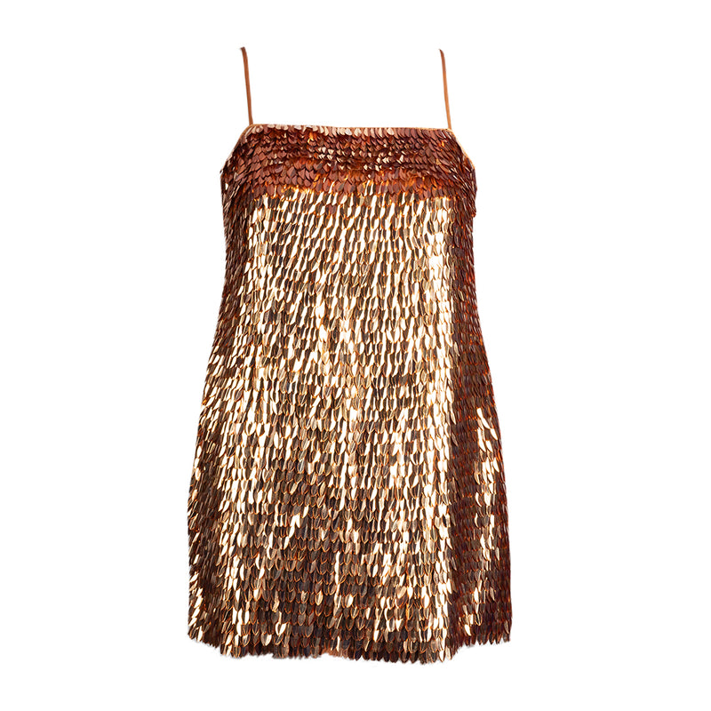 Nara Feather Sequin Dress