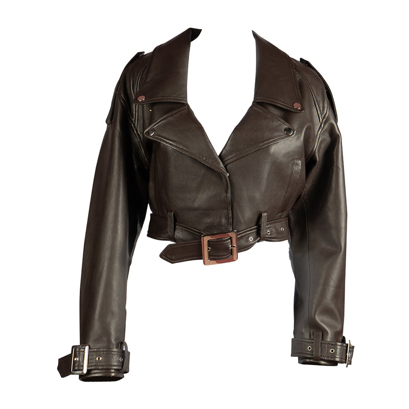 Victoria Leather Jacket Chocolate