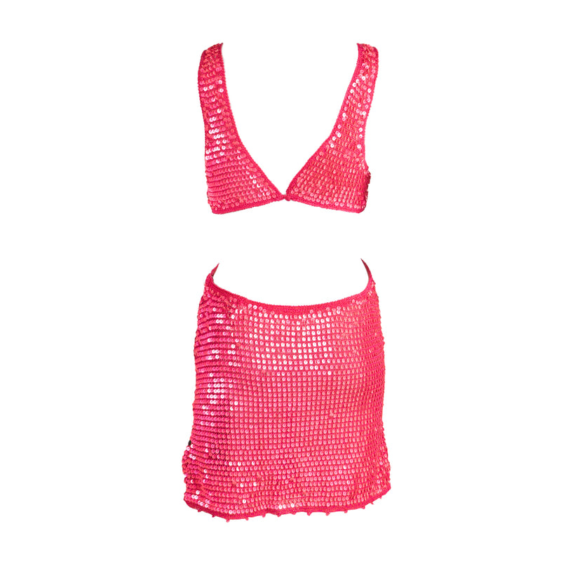 Crystal Sequin Crochet Dress