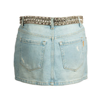 Lolita Embellished Denim Skirt