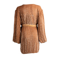 Gabrielle Sequin Robe Bronze