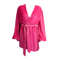 Gabrielle Sequin Robe Hot Pink