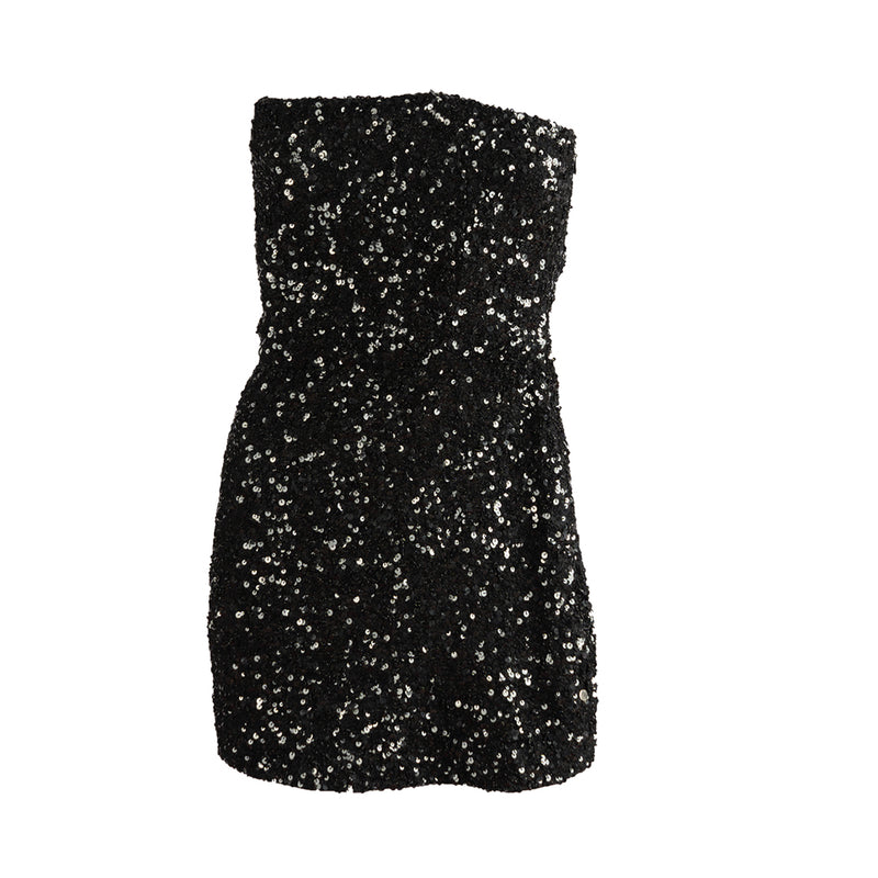 Heather Sequin Dress Black