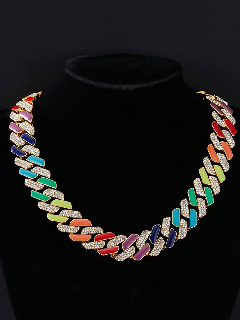 Rainbow Diamante Chain