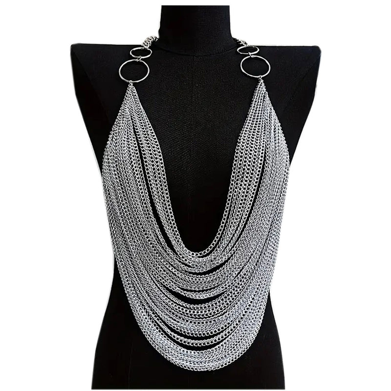 Silver Crystal Body Chain