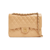 Chanel Beige Jumbo Classic Lambskin Double Flap