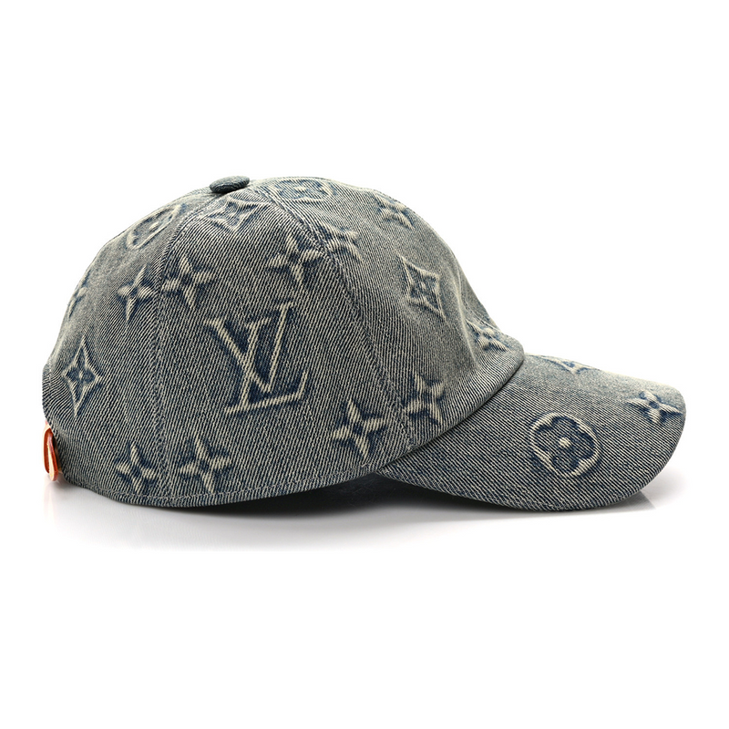 Monogram Washed Denim Cap