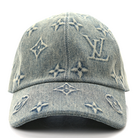 Monogram Washed Denim Cap