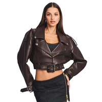 Victoria Leather Jacket Chocolate