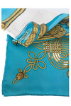 Hermès Brandebourgs Turquoise Silk Scarf