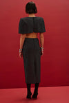 Antonia Cut Out Cape Velvet Dress