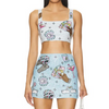 Vegas Beaded Mini Blue Party Beach Co-ord