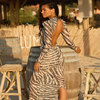 Zebra Lace Maxi Dress