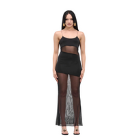 Cut Out Mesh Dress