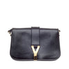 Yves Saint Laurent Black Leather Large Chyc Flap Shoulder Bag