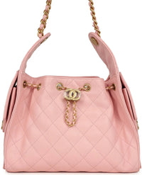 25 Hobo Bag Light Pink Caviar Antique Gold Hardware