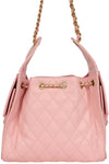 25 Hobo Bag Light Pink Caviar Antique Gold Hardware