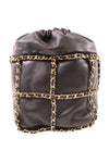 Vintage CC GHW Bucket Bag Chain Shoulder Bag Lambskin Leather Black