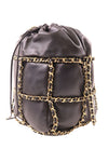 Vintage CC GHW Bucket Bag Chain Shoulder Bag Lambskin Leather Black