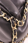 Vintage CC GHW Bucket Bag Chain Shoulder Bag Lambskin Leather Black