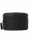 Matelasse Quilted Filigree Lambskin Chain Shoulder Bag Black