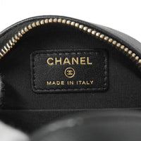 Matelasse Quilted Filigree Lambskin Chain Shoulder Bag Black