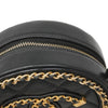 Matelasse Quilted Filigree Lambskin Chain Shoulder Bag Black