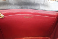 Vintage Matelasse Quilted Single Flap Lambskin Chain Shoulder Bag Black