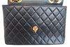 Vintage Matelasse Quilted Single Flap Lambskin Chain Shoulder Bag Black