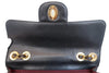 Vintage Matelasse Quilted Single Flap Lambskin Chain Shoulder Bag Black