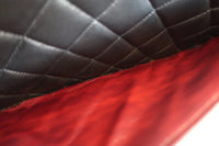 Vintage Matelasse Quilted Single Flap Lambskin Chain Shoulder Bag Black