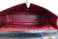 V Stitch Chain Shoulder Bag Lambskin Black