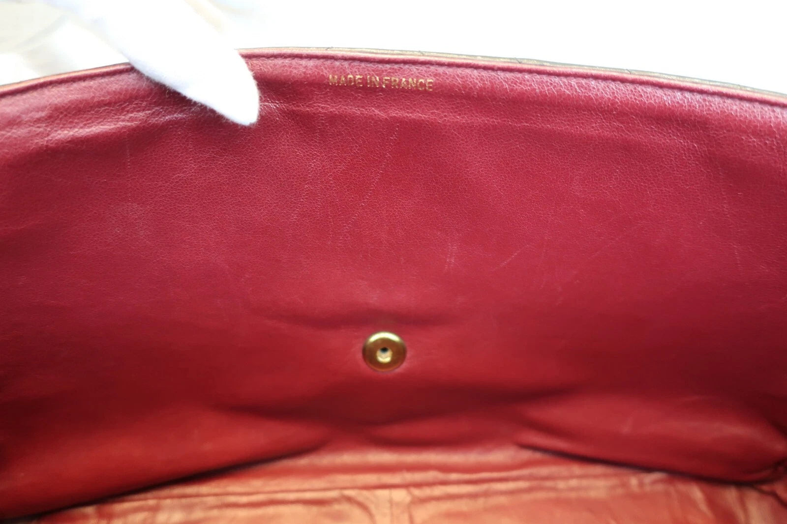 V Stitch Chain Shoulder Bag Lambskin Black