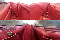 V Stitch Chain Shoulder Bag Lambskin Black