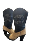 Chanel Leather cowboy boots