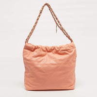 New Chanel 22 Small Caviar Peach Bag